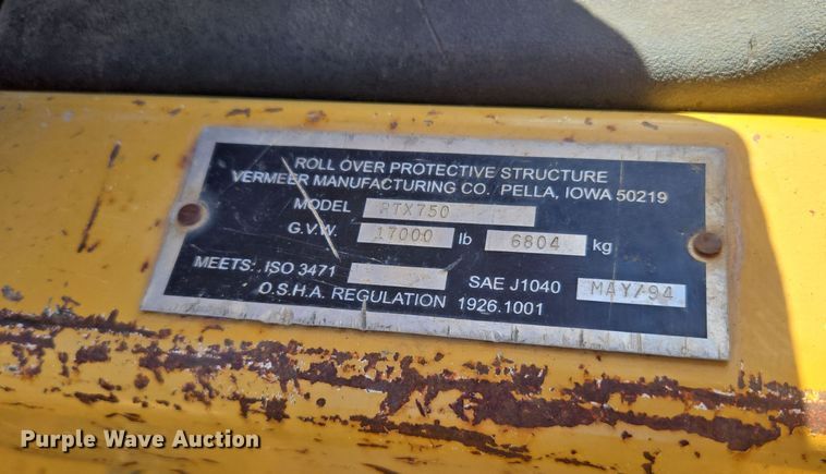 image for item MS9868 2009 Vermeer RTX750 vibratory cable plow