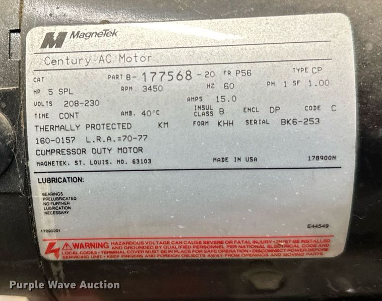 image for item DN0824 Sanborn  Magna Force  air compressor