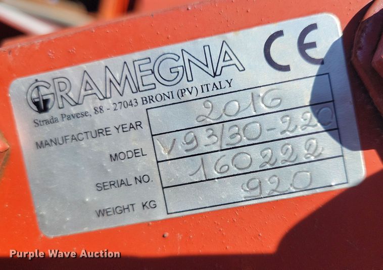 image for item DN3609 2016 Gramenga V93/30-220 aerator