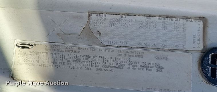 image for item DO5483 2006 Sterling LT9500 dump truck