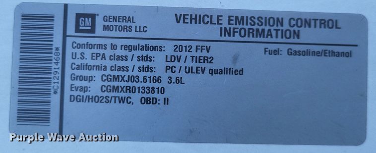 image for item DQ3725 2012 Chevrolet  Impala Police Cruiser  