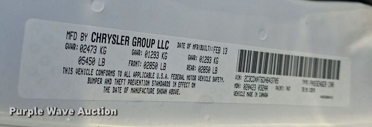 image for item DQ5244 2013 Dodge Charger Police 