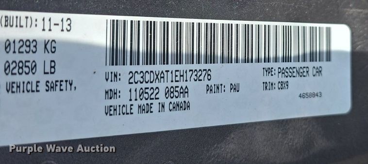 image for item DQ5255 2014 Dodge  Charger Police 