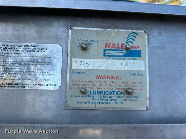 image for item DR2736 1979 Ford F700 pumper fire truck