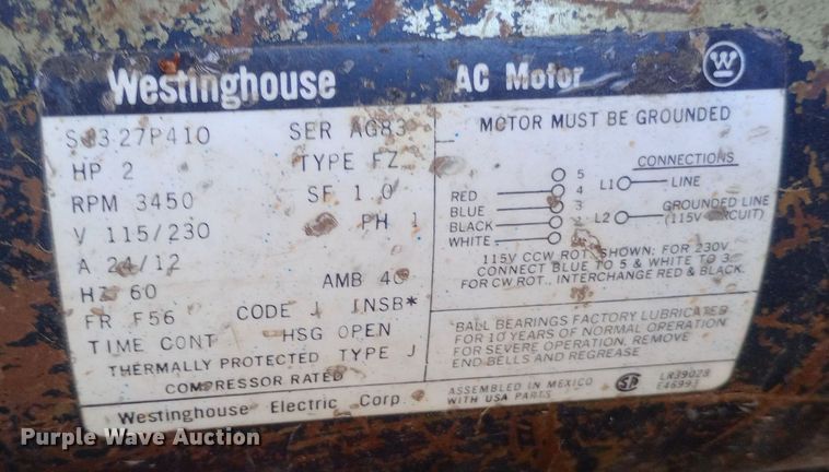 image for item DW0825 Magna Force 104A200-22 air compressor