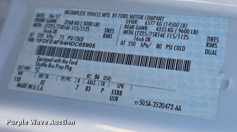 image for item DW3803 2017 Goshen Impulse Ford 220 shuttle bus