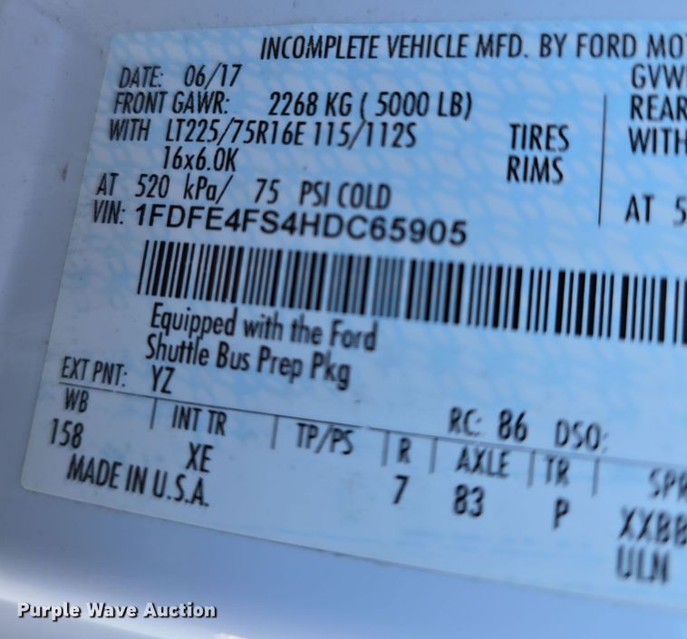 image for item DW3803 2017 Goshen Impulse Ford 220 shuttle bus