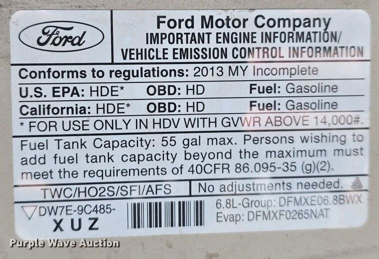 image for item DW3804 2013 Ford E450 Super Duty shuttle bus