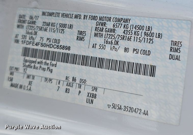 image for item DW3809 2017 Goshen Impulse Ford 220 shuttle bus