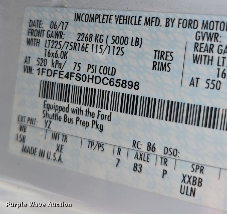 image for item DW3809 2017 Goshen Impulse Ford 220 shuttle bus