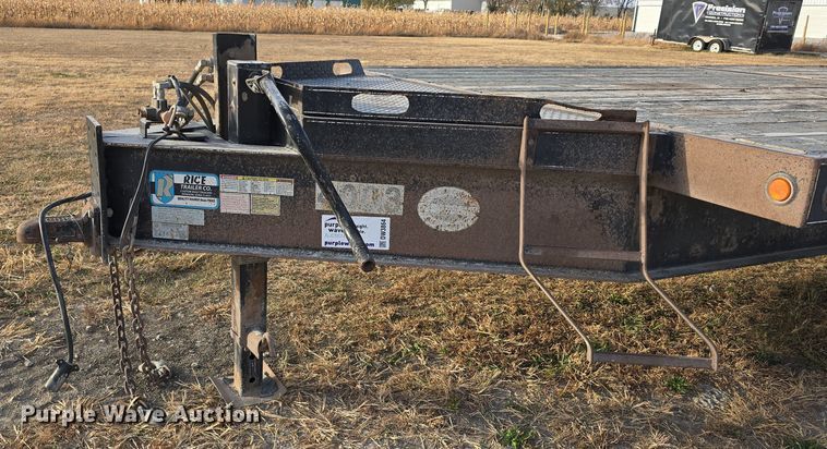 image for item DW3864 2018 Rice Trailer Company 1500 SLE tilt deck equipment trailer