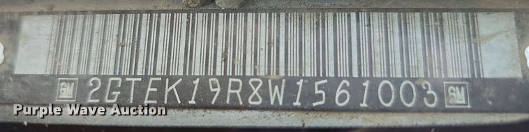 image for item DW3865 1998 GMC Sierra K1500 Ext. Cab pickup truck