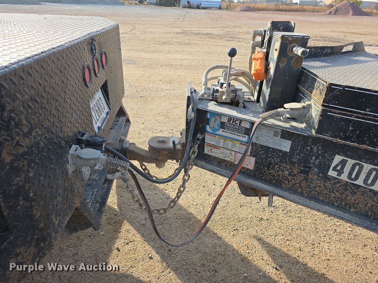 image for item DW3867 2017 Rice Trailer Company tilt deck equipment trailer