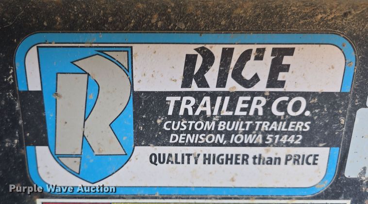 image for item DW3867 2017 Rice Trailer Company tilt deck equipment trailer