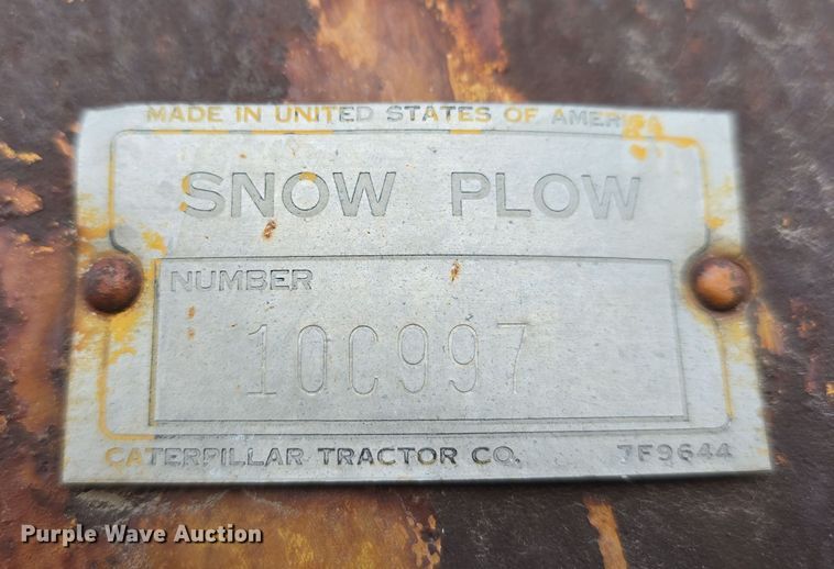 image for item DW3875 Caterpillar motor grader snow plow