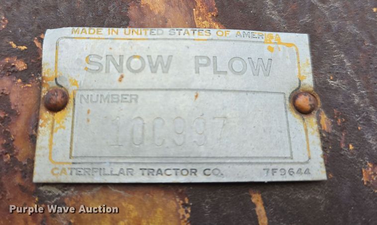 image for item DW3875 Caterpillar motor grader snow plow
