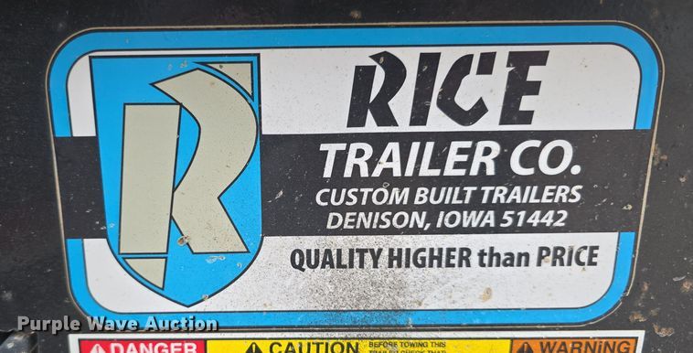 image for item DW3881 2018 Rice Trailer Company tilt deck equipment trailer
