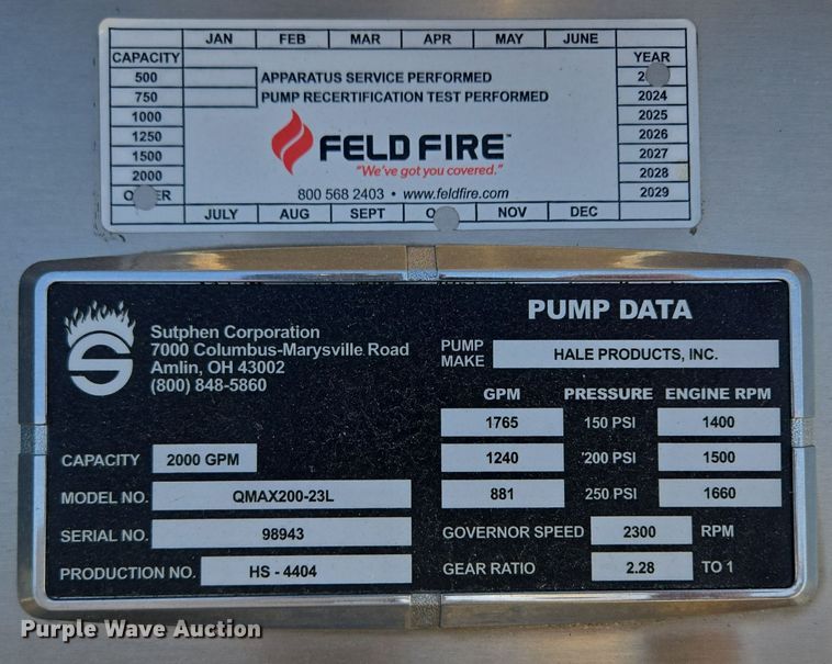 image for item EE8629 2008 Sutphen Custom Pumper  pumper fire truck