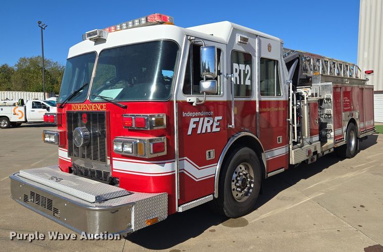 image for item EE8630 2009 Sutphen Mini Tower 75' 4 section  Quint fire truck