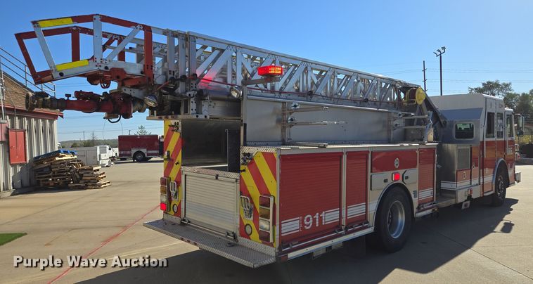 image for item EE8630 2009 Sutphen Mini Tower 75' 4 section  Quint fire truck