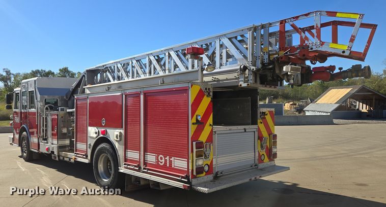 image for item EE8630 2009 Sutphen Mini Tower 75' 4 section  Quint fire truck