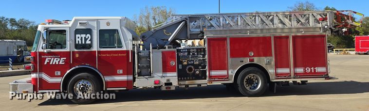 image for item EE8630 2009 Sutphen Mini Tower 75' 4 section  Quint fire truck