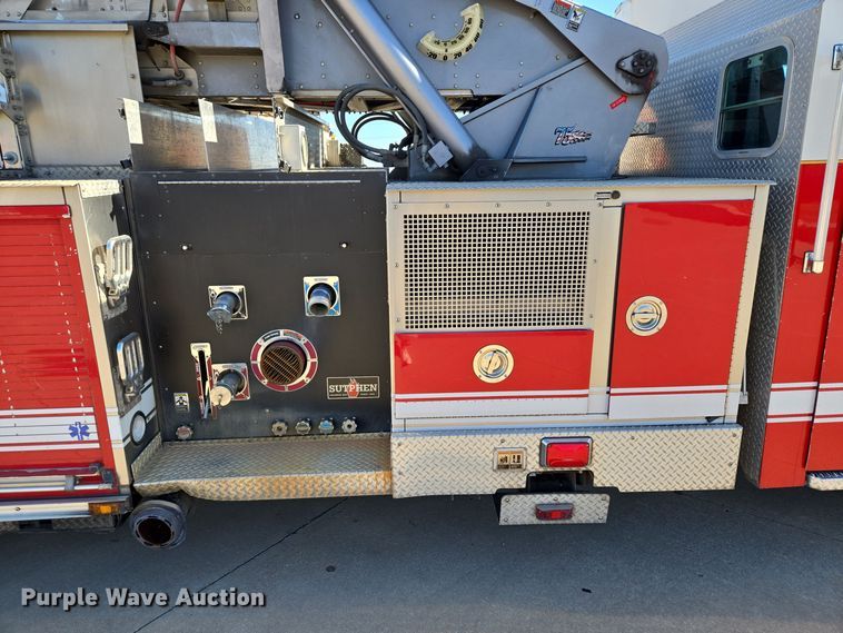 image for item EE8630 2009 Sutphen Mini Tower 75' 4 section  Quint fire truck