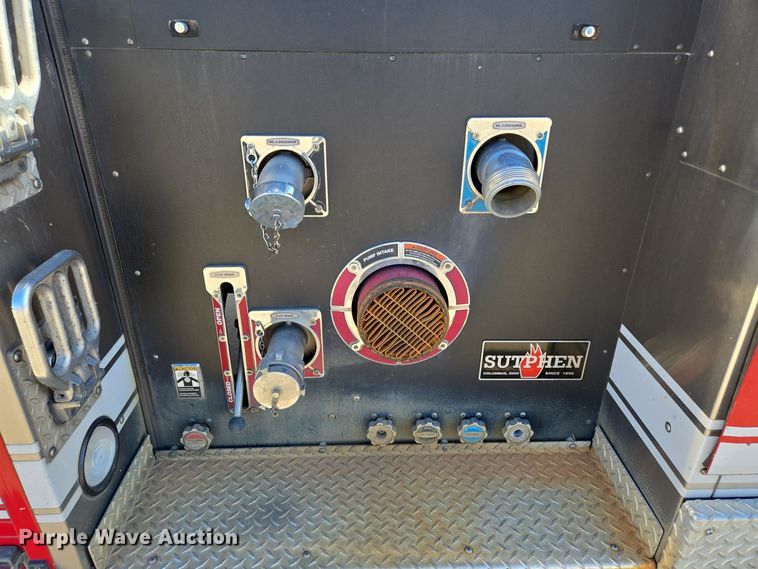 image for item EE8630 2009 Sutphen Mini Tower 75' 4 section  Quint fire truck