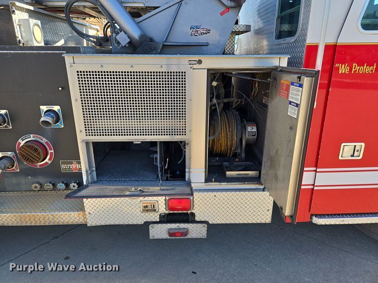 image for item EE8630 2009 Sutphen Mini Tower 75' 4 section  Quint fire truck