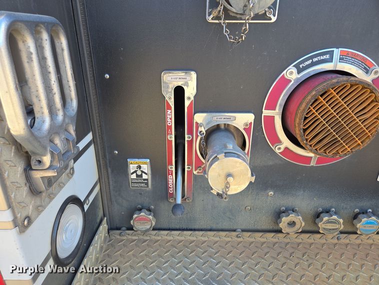 image for item EE8630 2009 Sutphen Mini Tower 75' 4 section  Quint fire truck