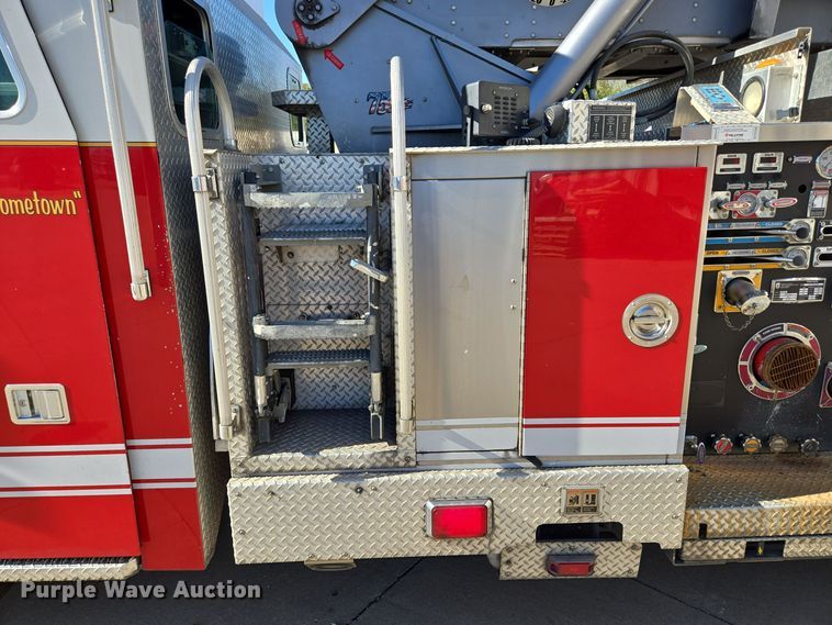 image for item EE8630 2009 Sutphen Mini Tower 75' 4 section  Quint fire truck