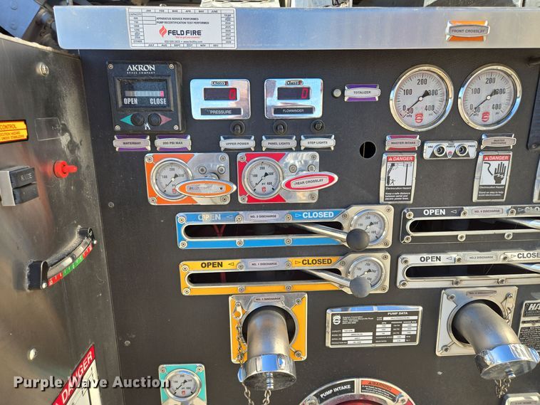 image for item EE8630 2009 Sutphen Mini Tower 75' 4 section  Quint fire truck