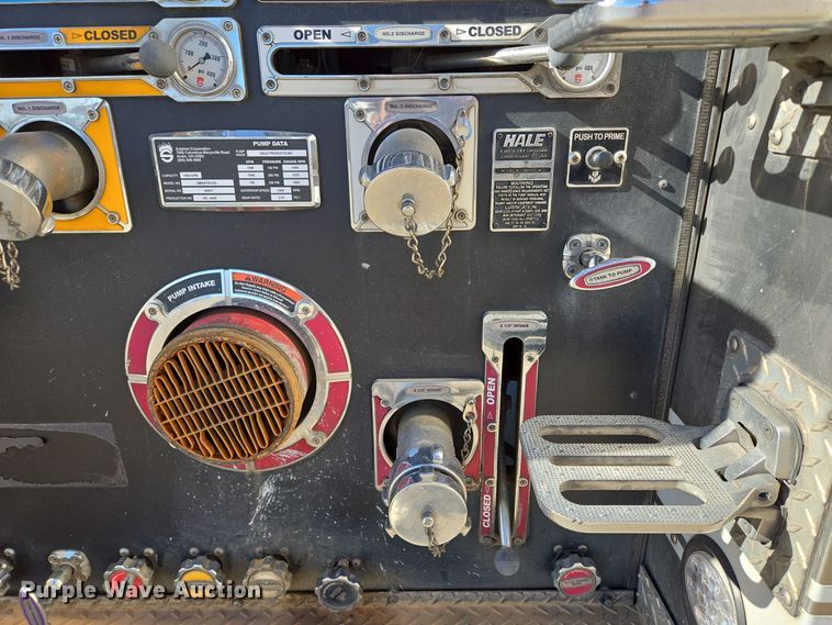 image for item EE8630 2009 Sutphen Mini Tower 75' 4 section  Quint fire truck