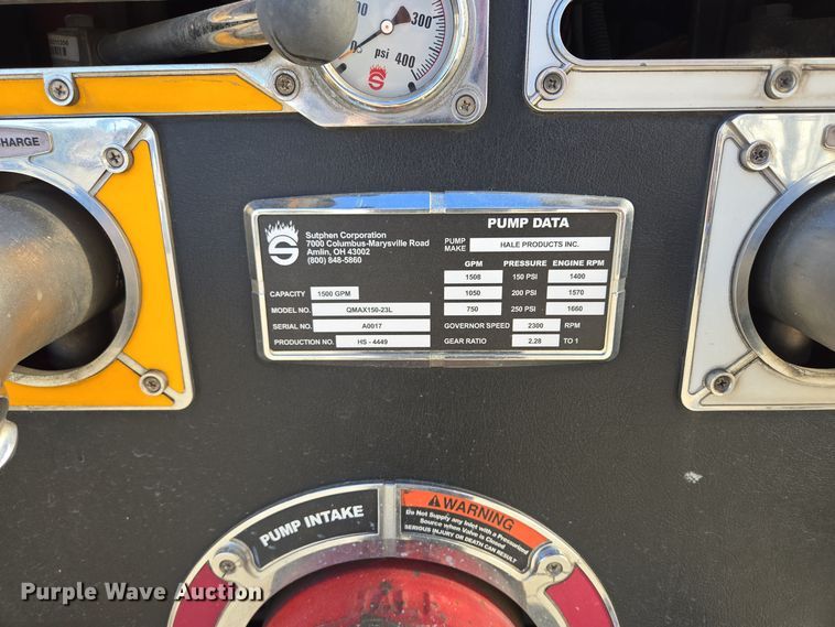 image for item EE8630 2009 Sutphen Mini Tower 75' 4 section  Quint fire truck