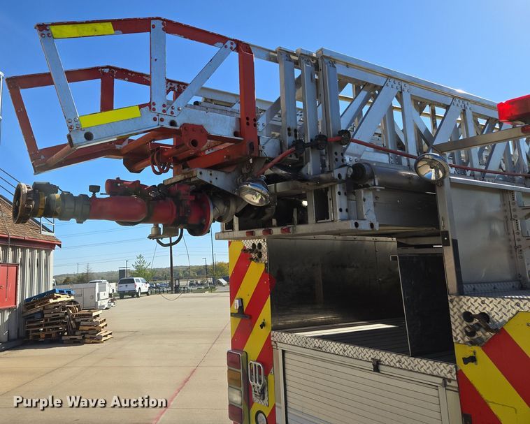 image for item EE8630 2009 Sutphen Mini Tower 75' 4 section  Quint fire truck