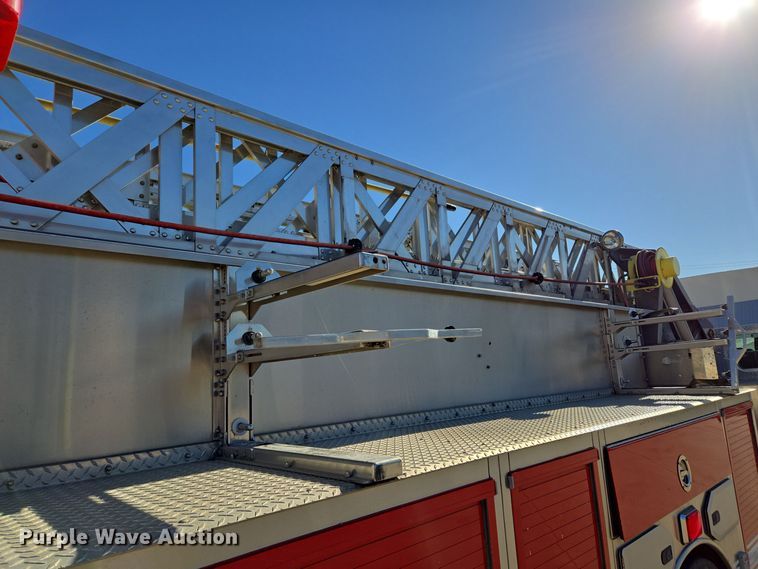 image for item EE8630 2009 Sutphen Mini Tower 75' 4 section  Quint fire truck