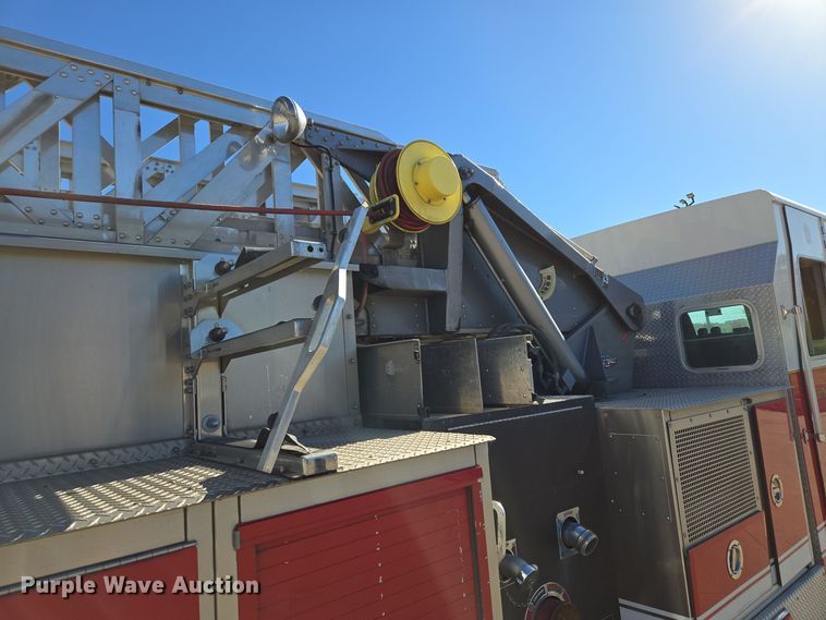 image for item EE8630 2009 Sutphen Mini Tower 75' 4 section  Quint fire truck