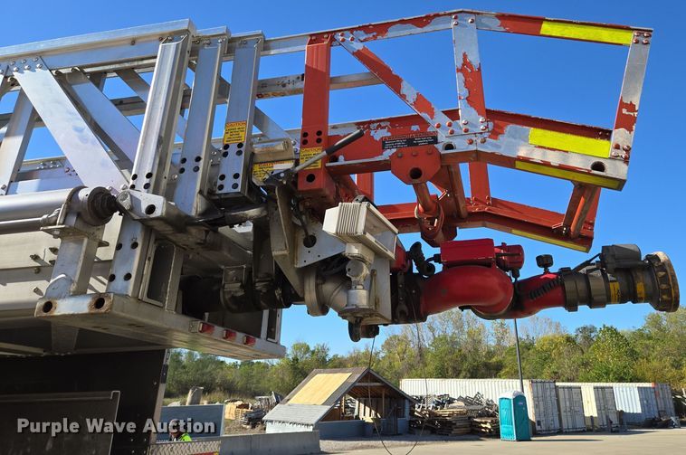 image for item EE8630 2009 Sutphen Mini Tower 75' 4 section  Quint fire truck