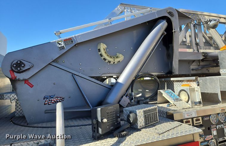 image for item EE8630 2009 Sutphen Mini Tower 75' 4 section  Quint fire truck