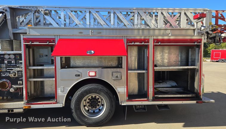 image for item EE8630 2009 Sutphen Mini Tower 75' 4 section  Quint fire truck