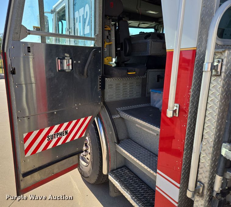 image for item EE8630 2009 Sutphen Mini Tower 75' 4 section  Quint fire truck