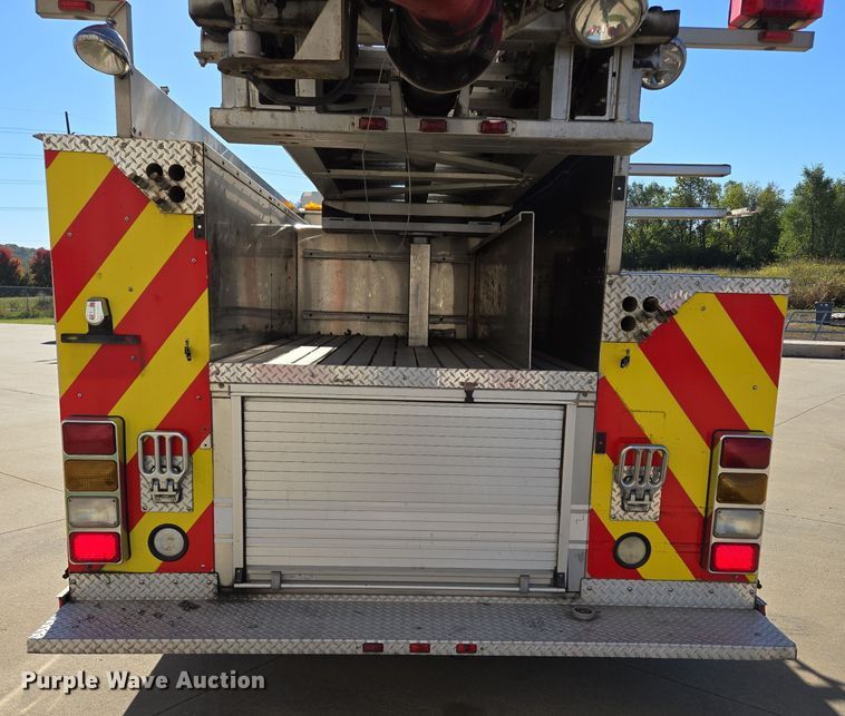 image for item EE8630 2009 Sutphen Mini Tower 75' 4 section  Quint fire truck