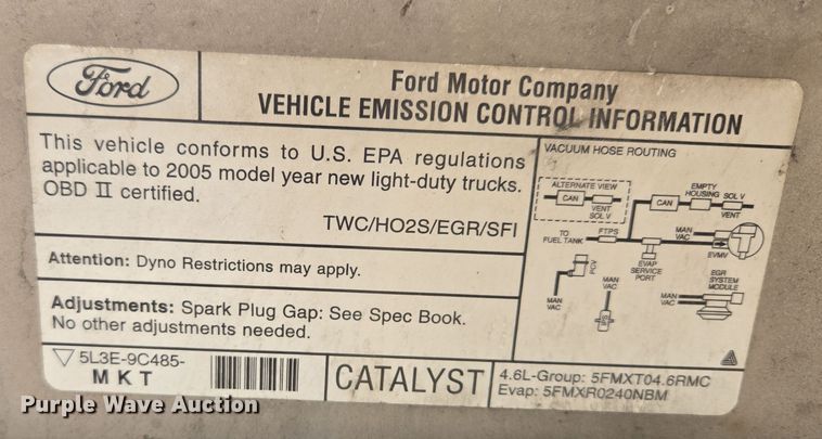 image for item EE8654 2005 Ford  F150 SuperCab pickup truck