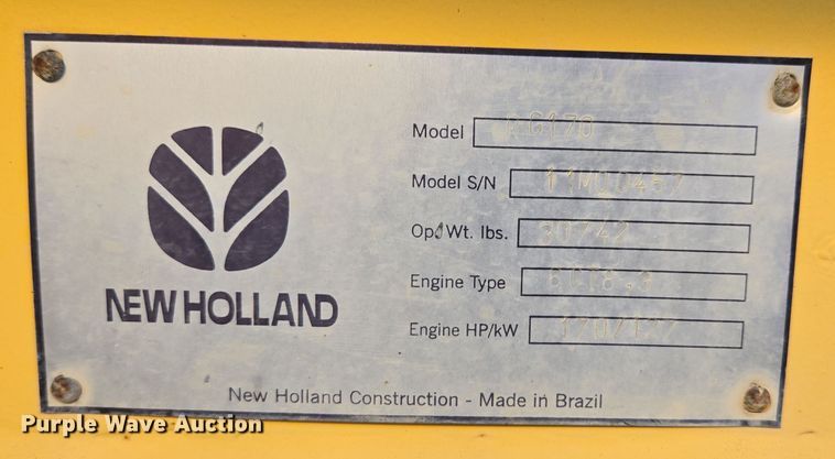 image for item EE8656 2002 New Holland  RG170 motor grader