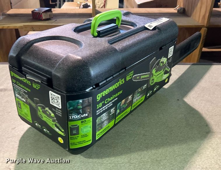 image for item EG0626 Greenworks chainsaw