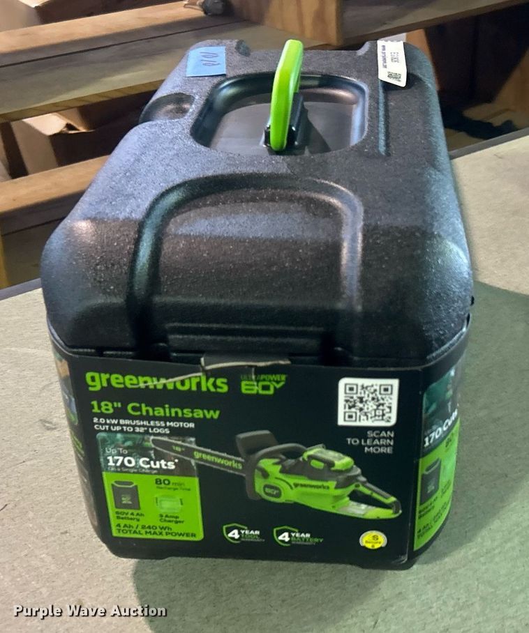 image for item EG0626 Greenworks chainsaw