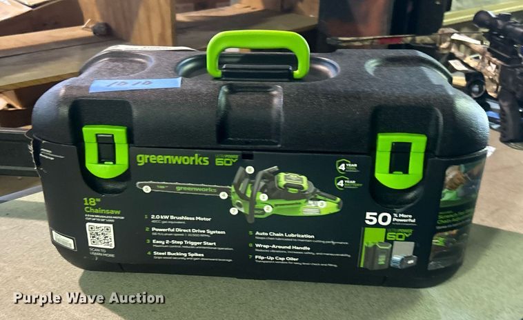 image for item EG0626 Greenworks chainsaw