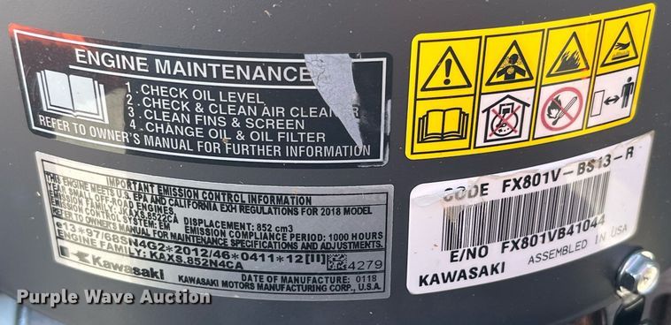 image for item EH2858 Kubota Z726XKW ZTR lawn mower