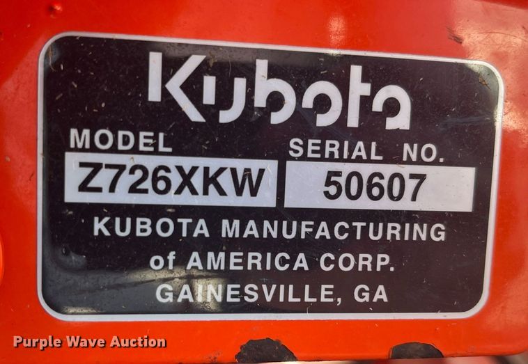 image for item EH2858 Kubota Z726XKW ZTR lawn mower