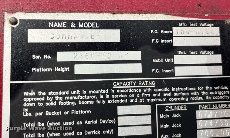 image for item EH2859 1991 GMC Topkick digger derrick truck